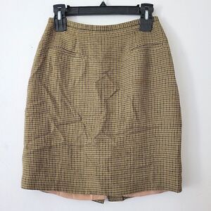 Vintage Petite Sophisticate Mini Skirt Houndstooth Academia 6P